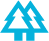tree icon, blue